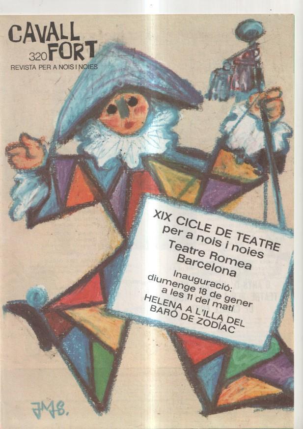 Cavall Fort numero 320, 1976: XIX cicle de teatre per a nois i noies- L hoira del 