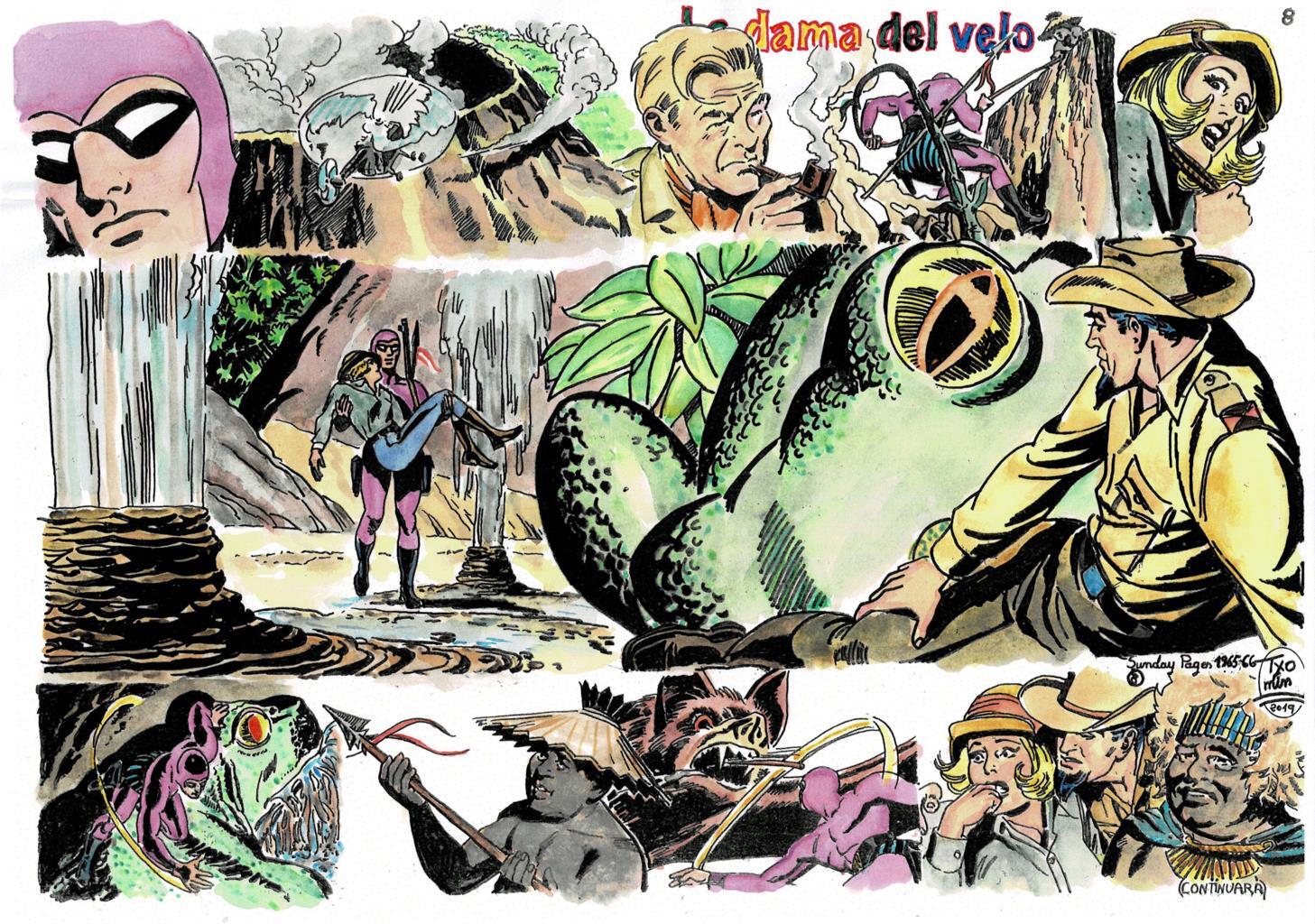 Poster DIN 4 numero 1507: The Phantom-El Fantasma: version coloreada de La dama del velo