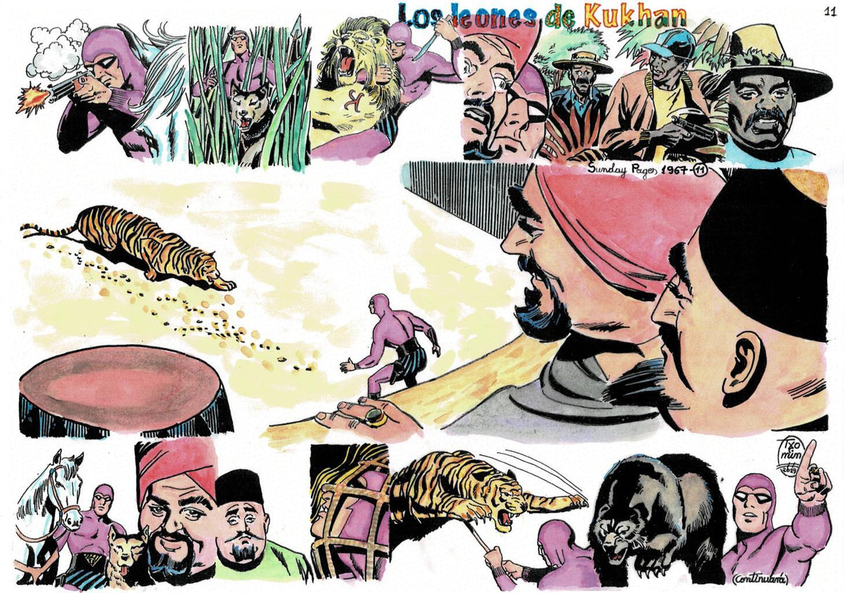 Poster DIN 4 numero 1510: The Phantom-El Fantasma: version coloreada de Los leons de Kukhan