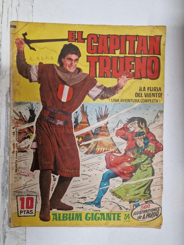 Album Gigante num 34:  El Capitan Trueno - ¡La furia del viento! (una aventura completa)