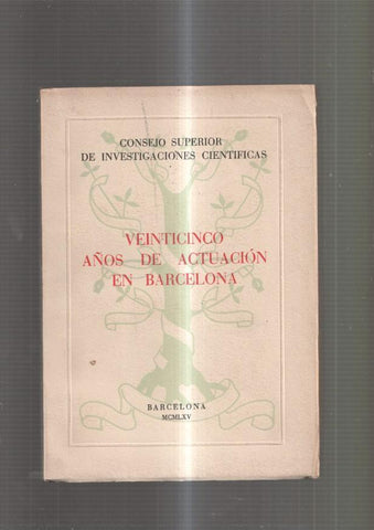 Veinticinco años de actuacion en Barcelona