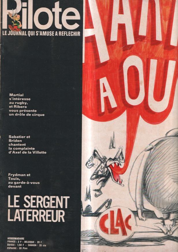 revista: Pilote numero 590, 25-2-1971: Le Sargent Laterreur. Trasera caricatura de Lee Van Cleef