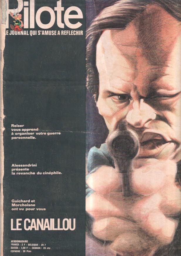 revista: Pilote numero 594, 25-3-1971: Le canaillou. Trasera caricatura de Brigitte Bardot