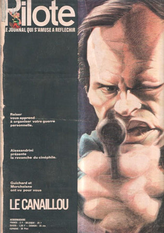 revista: Pilote numero 594, 25-3-1971: Le canaillou. Trasera caricatura de Brigitte Bardot
