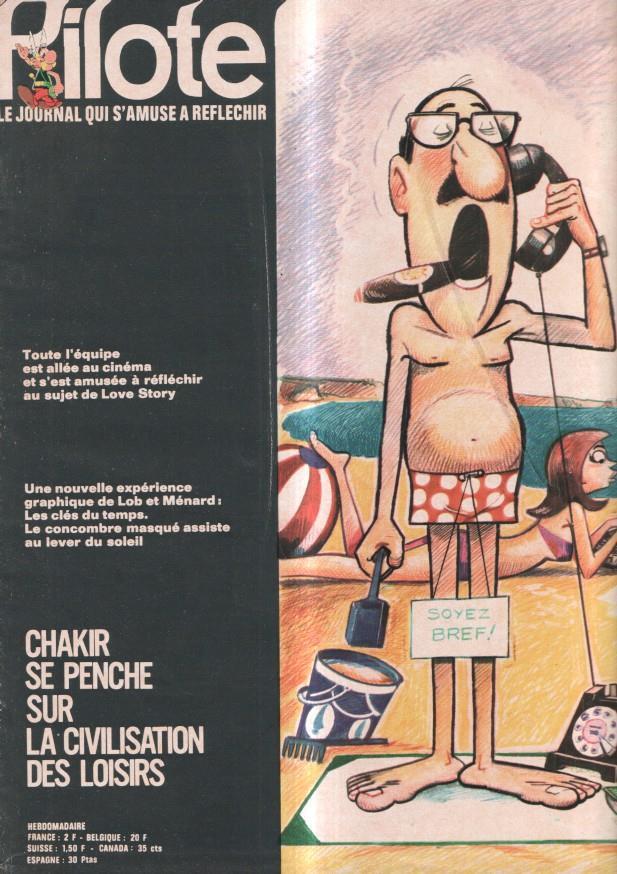 revista: Pilote numero 597, 15-4-1971: Chakir se penche sur la civilixation des loisirs. Trasera caricatura de Jerry Lewis