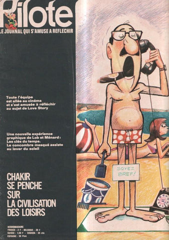 revista: Pilote numero 597, 15-4-1971: Chakir se penche sur la civilixation des loisirs. Trasera caricatura de Jerry Lewis