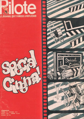 revista: Pilote numero 599, 23-4-1971: Special cinema. Trasera caricatura de Jean-Paul Belmondo