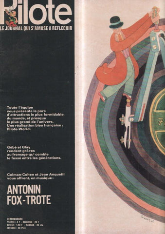 revista: Pilote numero 600, 6-5-1971: Antonin Fox-Trote. Trasera caricatura de Lee Marvin
