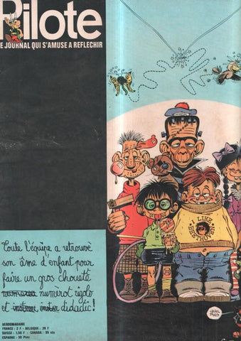 revista: Pilote numero 601, 13-5-1971  Trasera caricatura de Jacques Bret