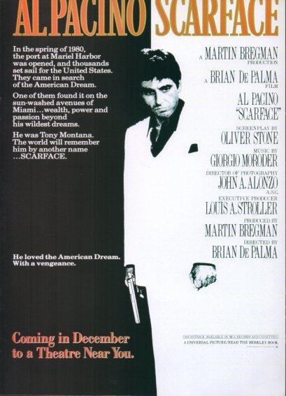 LAMINA V48421: Scarface portada de la pelicula