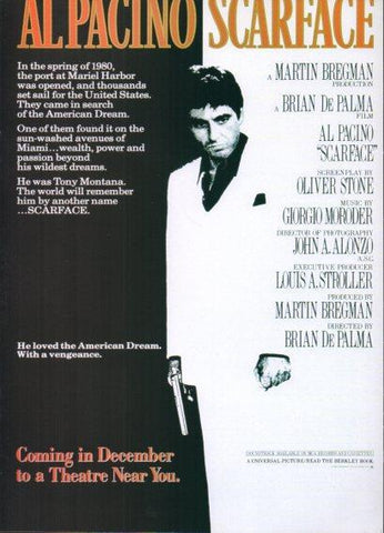 LAMINA V48421: Scarface portada de la pelicula