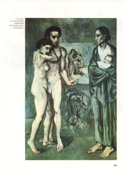 LAMINA V48901: Composicio epoca blava de Picasso