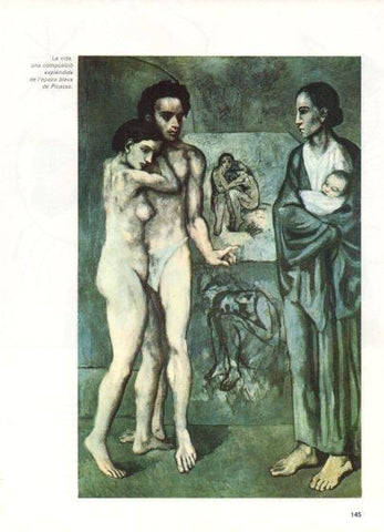 LAMINA V48901: Composicio epoca blava de Picasso