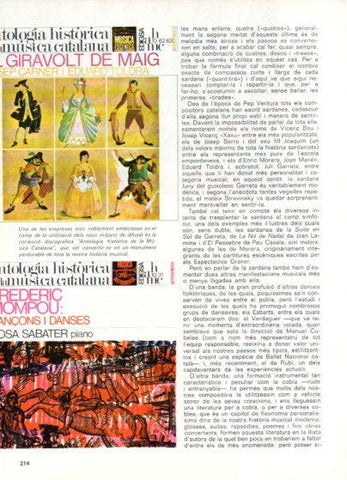 LAMINA V48890: Antologia historia de la Musica Catalana portades