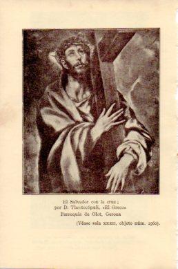 LAMINA V48768: El Salvador con la cruz por El Greco