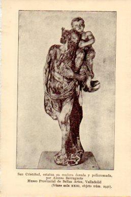 LAMINA V48776: San Cristobal estatua por Alonso Berruguette