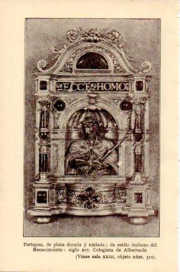 LAMINA V48778: Portapaz de estilo italiano del Renacimiento, Colegiata de Albarracin