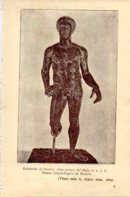LAMINA V48761: Estatuilla griega siglo IV a J. C., Museo Arqueologico de Madrid