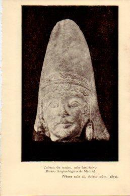 LAMINA V48760: Cabeza de mujer arte hispanico, Museo Arqueologico de Madrid