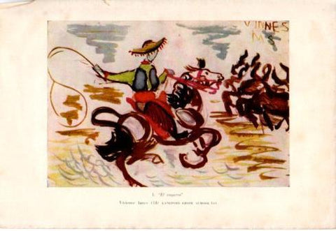 LAMINA V48814: El vaquero por Vivienne Innes Langford Grove School