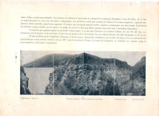 LAMINA V48820: Resclosa i Central de força de Camarasa
