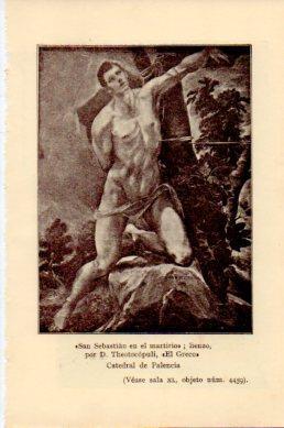 LAMINA V48786: San Sebastian en el martirio por El Greco