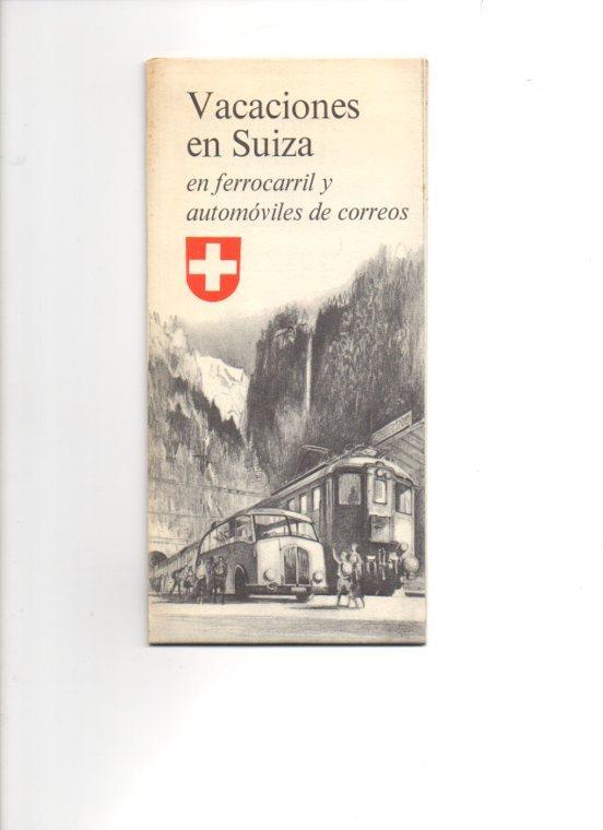 V48318: Mapa de ferrocarriles y automoviles de correos de los Alpes Suizos