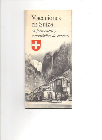 V48318: Mapa de ferrocarriles y automoviles de correos de los Alpes Suizos