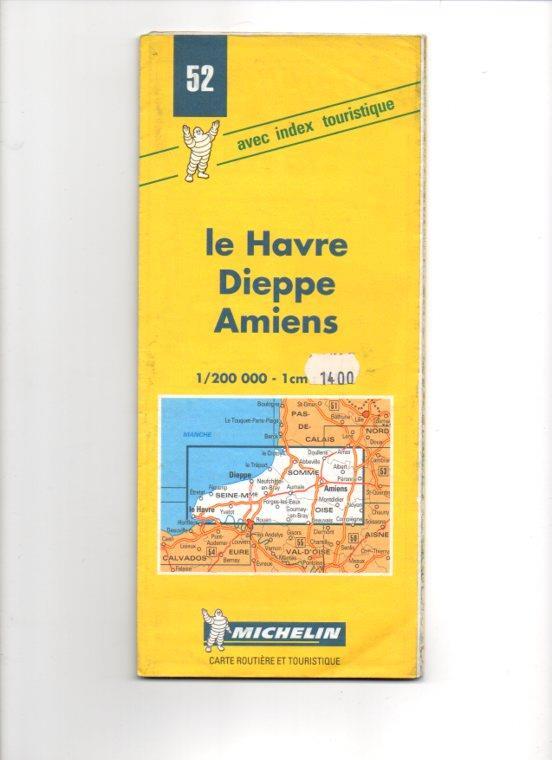 V48322: Mapa Le Havre, Dieppe Amiens. Formato 1/200000