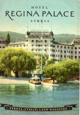 V48275: Folleto Hotel Regina Palace en Stresa Italia. Lago Maggiore