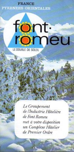 V48293: Folleto Font Romeu hoteles y restaurantes