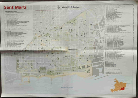 V48329: Plano del barrio de Sant Marti en Barcelona