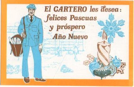 V48221: Felicitacion El Cartero les desea Felices Pascuas. 