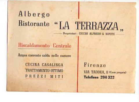 V48223: Albergo Ristorante La Terrazza, Firenze