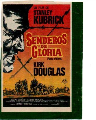 V48652: Senderos de Gloria con Kirk Douglas recorte cartel pelicula