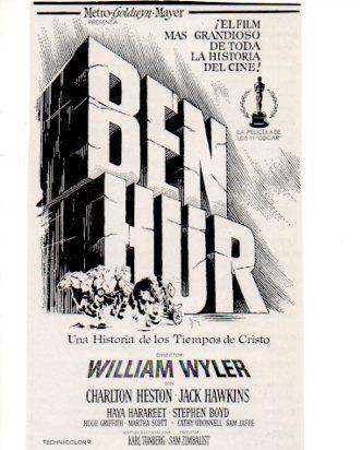 V48653: Ben Hur con Charlton Heston recorte publicidad pelicua