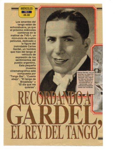 V48670: Carlos Gardel el rey del tango