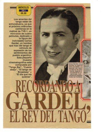 V48670: Carlos Gardel el rey del tango