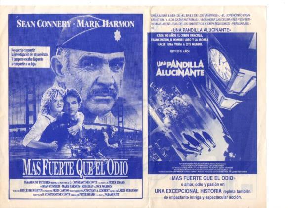 V48735: Programa publicidad peliculas Mas fuerte que el odio y Una pandilla alucinante Cine Maryan en Blanes