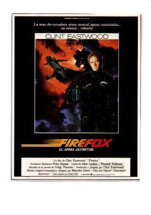 V48582: Firefox con Clint Eastwood cartel pelicula