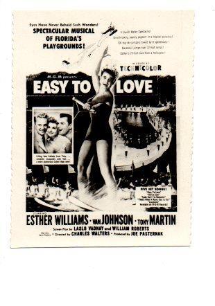 V48579: Easy to Love con Esther Williams y Van Johnson cartel pelicula MGM