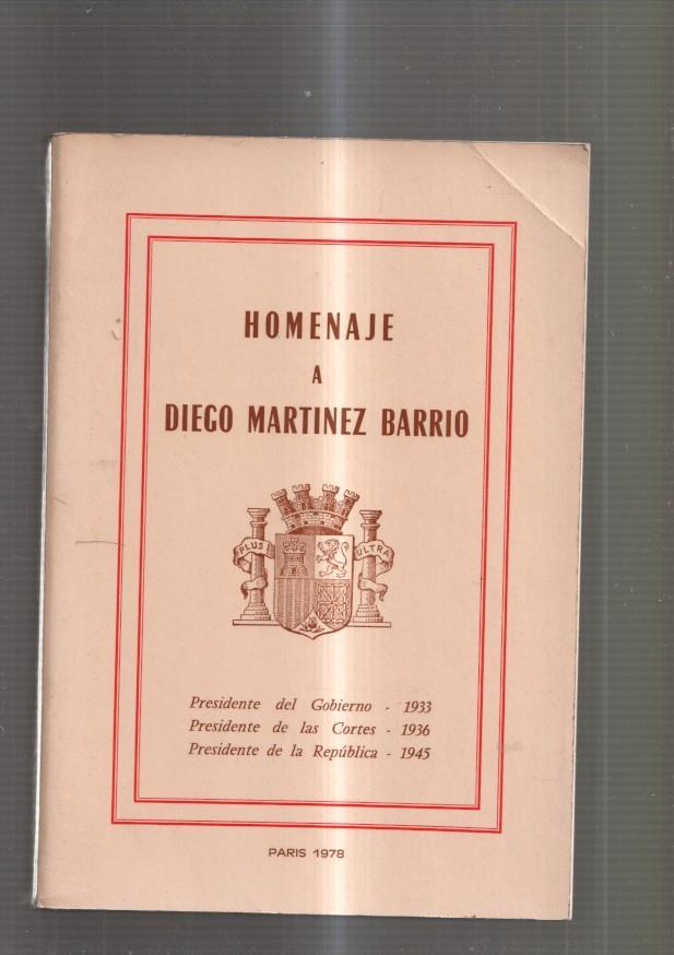 Homenaje a Diego Martinez Barrio