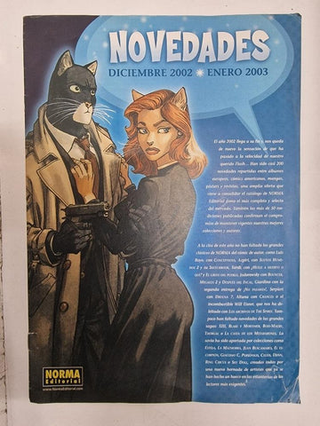Folleto con las novedades de la editorial Norma del periodo diciembre 2002, enero 2003