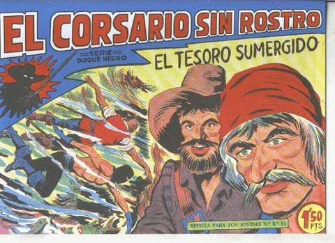 Facsimil: El Corsario sin Rostro numero 35: El tesoro sumergido