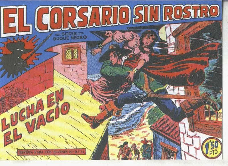 Facsimil: El Corsario sin Rostro numero 36: Lucha en el vacio