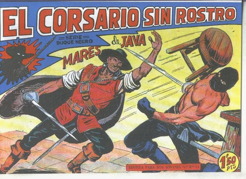 Facsimil: El Corsario sin Rostro numero 38: Mares de Java