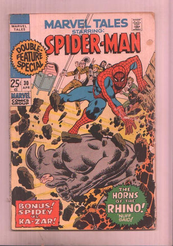 Marvel Tales vol 1 numero 30: Spiderman (aviejado, raja y cello en cubierta)