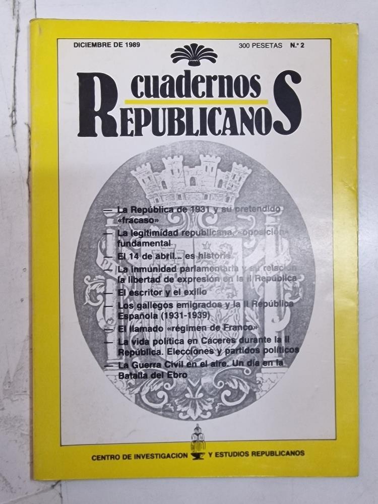 Cuadernos Republicanos num 2, diciembre de 1989