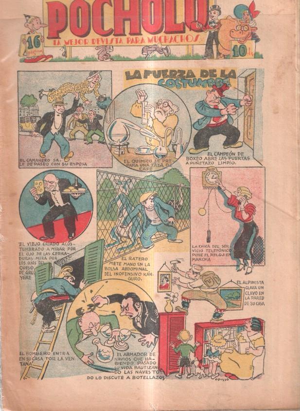 Pocholo numero 160: La fuerza de la costumbre, cubierta de Opisso