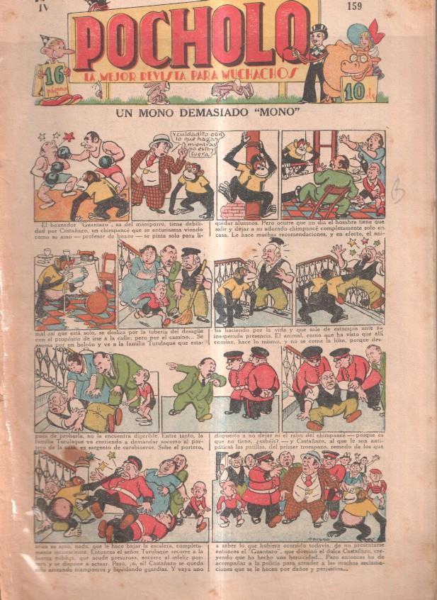 Pocholo numero 159: Un mono demasiado mono, cubierta de Opisso